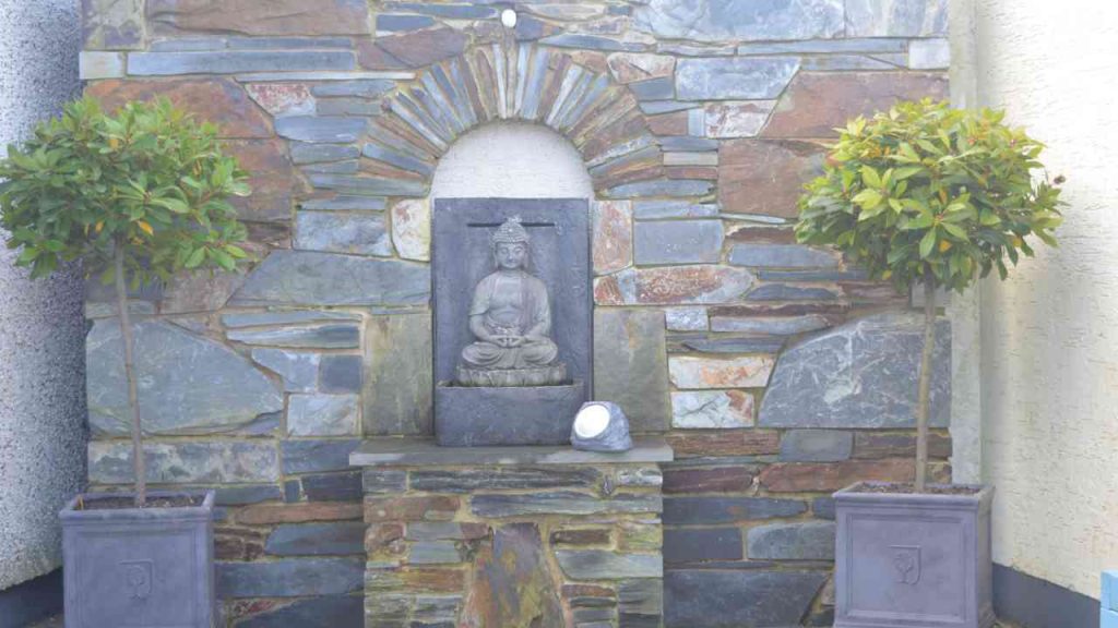 water feature Buddah with Cornish stone