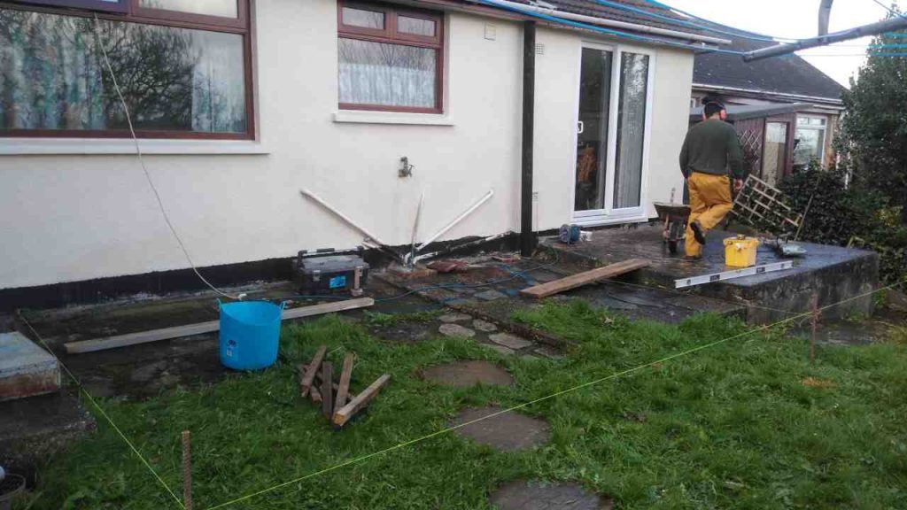 beginning of new patio