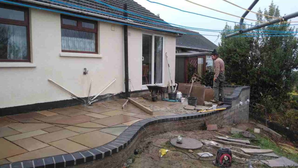 slabs cut and laid