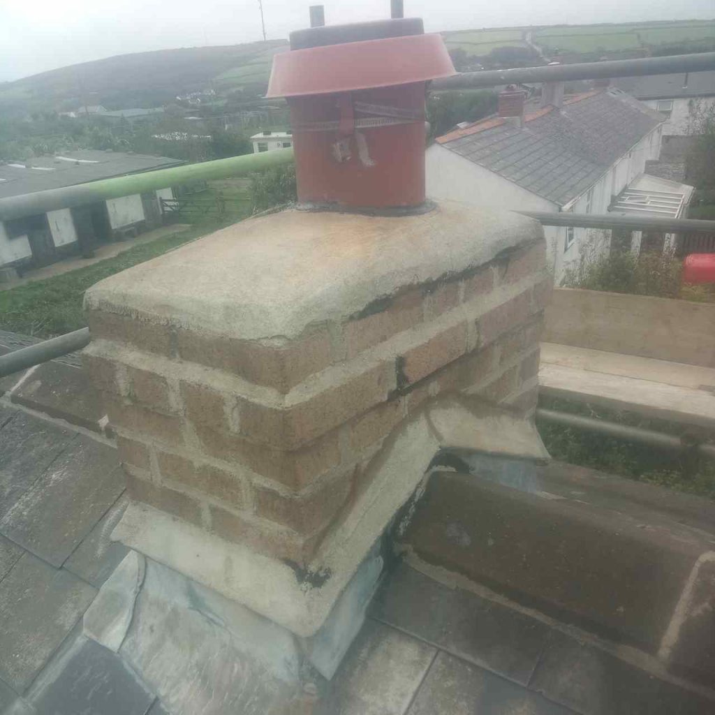 old leaking chimney stack