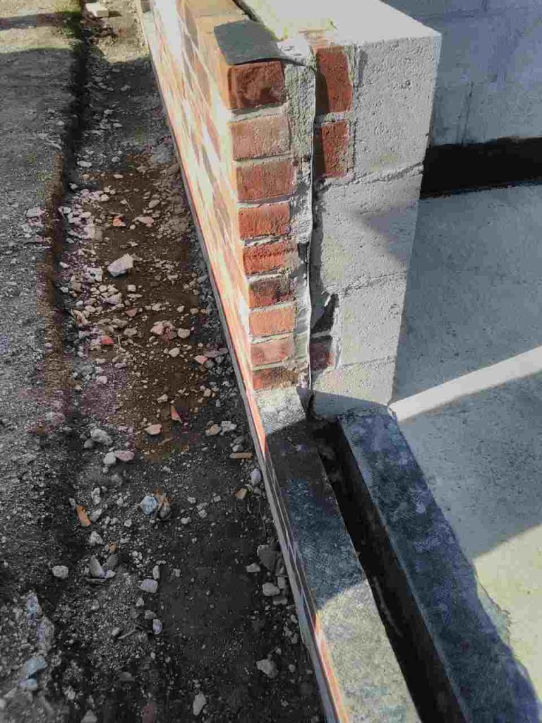 cavity wall block work and openings with dpc