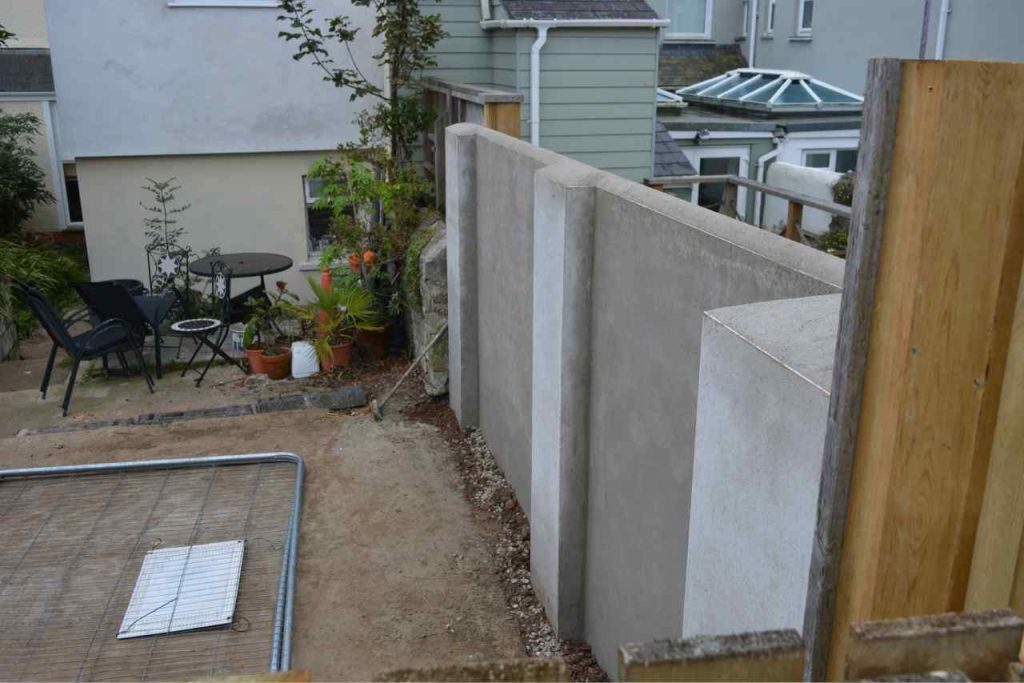 Rendered garden boundary wall