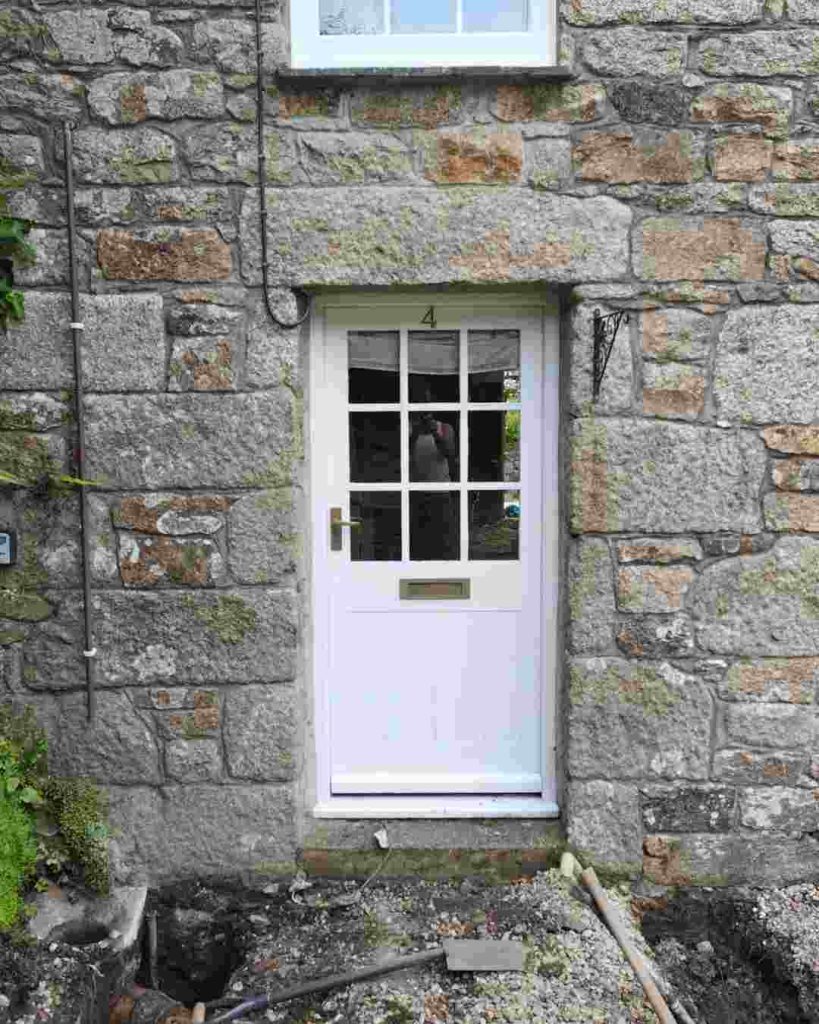 Cottage entrance before porch